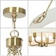 preview thumbnail 11 of 13, Malury Mid-century Modern 4-Light Brass Gold Drum Chandelier Fabric Shaded Foyer Pendant Lights - D17" x H30"
