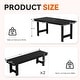preview thumbnail 6 of 58, 3-Piece HDPE Outdoor Dining Set with Umbrella Hole Table and Two 2-Person Benches
