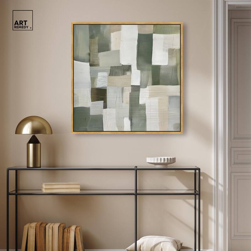 Pale Jade Green I Canvas by Art Remedy