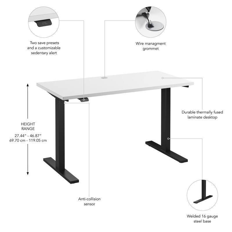 Bush Business Furniture Move 60 Series 48x24 Adjustable Standing Desk