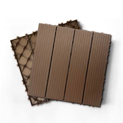 12"*12" Plastic Composite Deck Tiles Set of 35