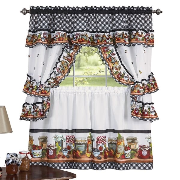 Mason Jars Kitchen Cafe Curtain Set On Sale Bed Bath & Beyond