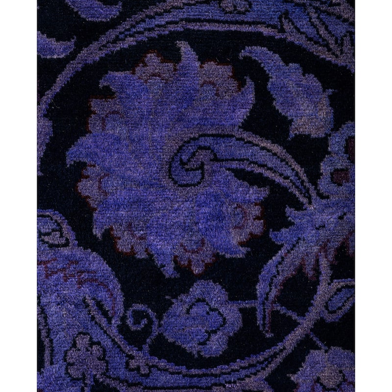 Overdyed One-of-a-Kind Hand-Knotted Area Rug - Purple - 9' 2" x 11' 10"