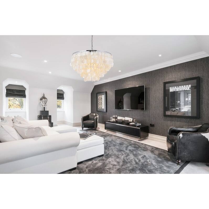 Selene 6 light Brass Pendant