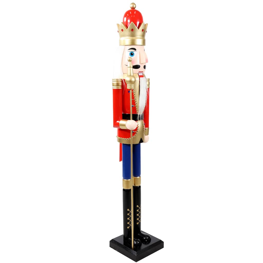 Arnold the Strong Indoor Christmas Nutcracker Statue - 48-Inch