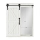preview thumbnail 13 of 26, Cates Decorative Wood Wall Cabinet with Vanity Mirror and Barn Door