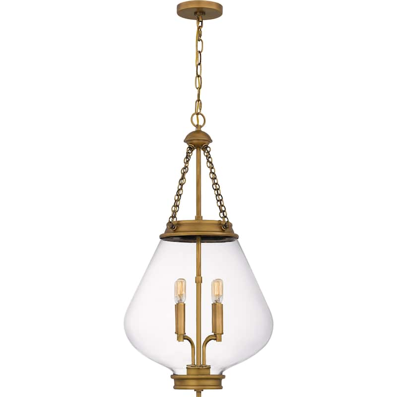Wallace 4-Light Weathered Brass Pendant