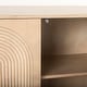 preview thumbnail 8 of 10, Tucker Light Brown Solid Wood w/Patterned Doors Sideboard - 71.75"W x 30"H x 15"D