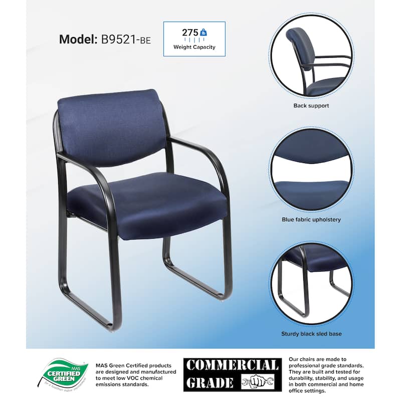 Boss Steel Frame Fabric Guest Chair
