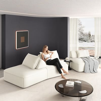 Luxury Oversized Modular Sectional Sofa,139" Chenille Upholstered Couch with Removable Backrests, Convertible Chaise Lounge