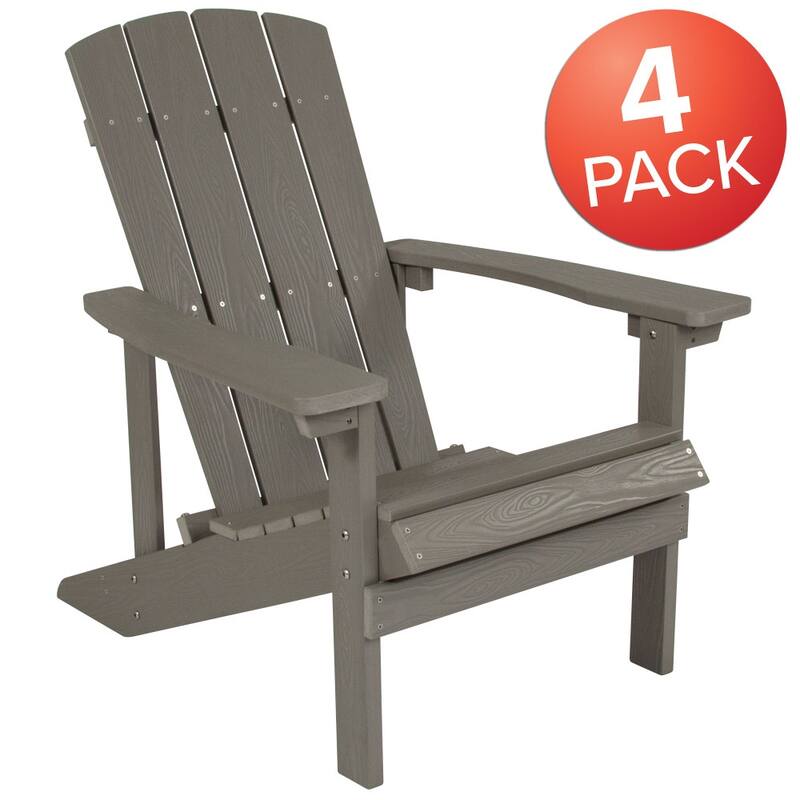 All-weather Poly Resin Wood Outdoor Adirondack Chair (Set of 4)