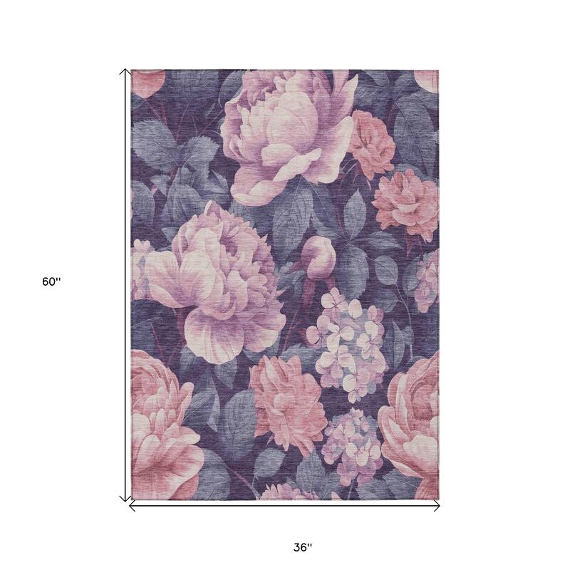 HomeRoots Floral Transitional Rectangle Outdoor Rug