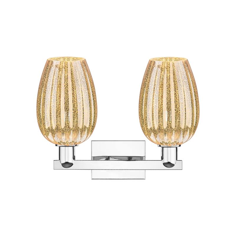 Innovations Lighting Downtown Urban - Preston - 2 Light 16" Flute Shade Bath Vanity Light