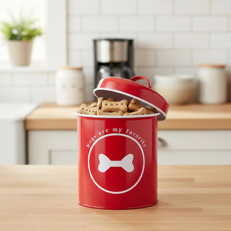 Amici Pet Dogs Favorite Metal Food Canister Medium - 64oz