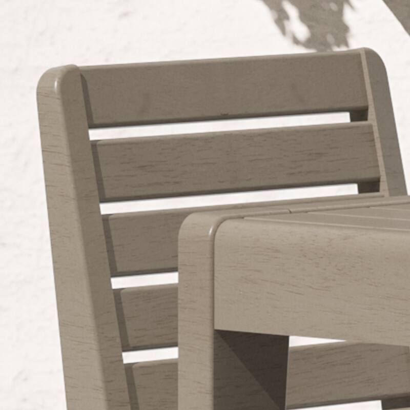 Homestyles Sustain Gray Wood Outdoor Dining Chair Pair