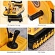 preview thumbnail 5 of 5, Non-Electric Ride-On Excavator - Movable Scooter & Basket Storage for Kids - Yellow