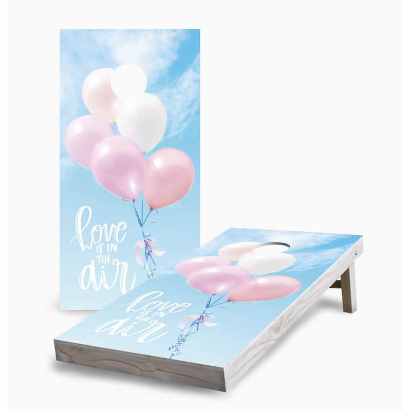 Love in the Air Wedding Cornhole Boards