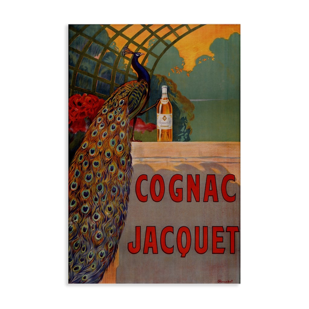 Stupell Vintage Cognac & Peacock Canvas Wall Art Design By Marcus Jules