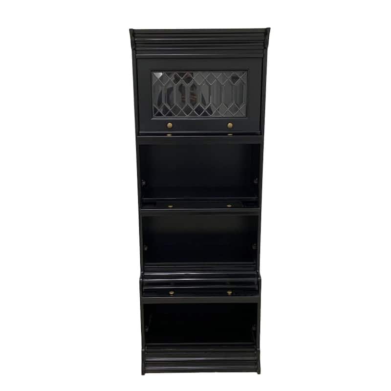 Legacy 4 Stack Barrister Bookcase - Black