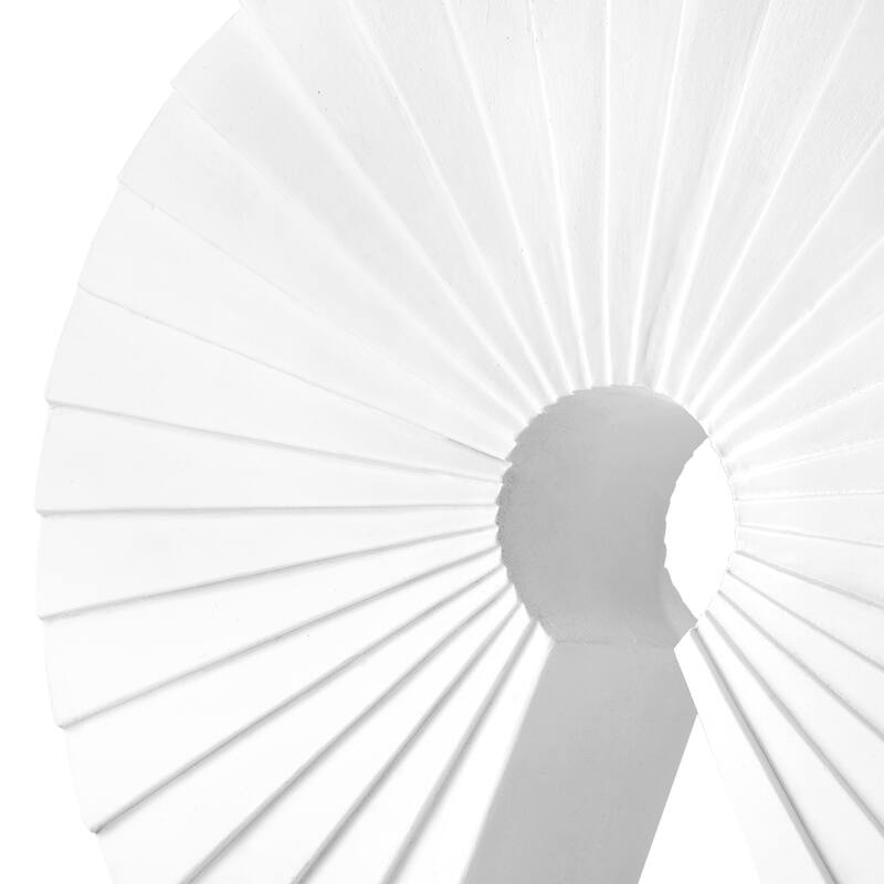 American Art Decor Cascading Curls 2-Piece Resin Table Top Decor Set in White - 9.25" x 10.75", 8" x 8.75"