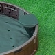 preview thumbnail 7 of 6, Outsunny Kids Sandbox with Cover and Seats, Round Sandbox for Ages 3-12, Brown - 48.5" x 48.5"x 8.25"