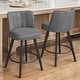 preview thumbnail 54 of 53, 26.in Swivel Bar stool PU Leather/Fabric Upholstered Counter Stool, High Back Armless Stool with Wooden Legs