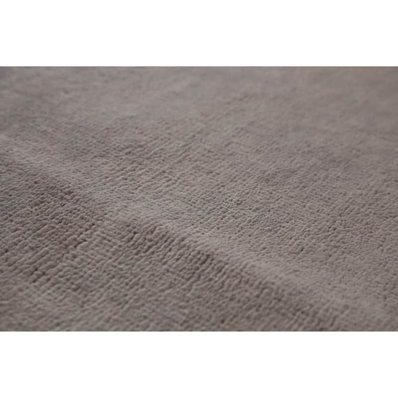 Hand Knotted Oriental 100% Wool Carpet Modern Solid Greys & Charcoal Gabbeh Area Rug - 12' 10'' X 10' 0''