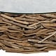 preview thumbnail 51 of 63, Brown Driftwood Handmade Collage and Pedestal Base Coffee Table with Tempered Glass Top - 48" round x 16"