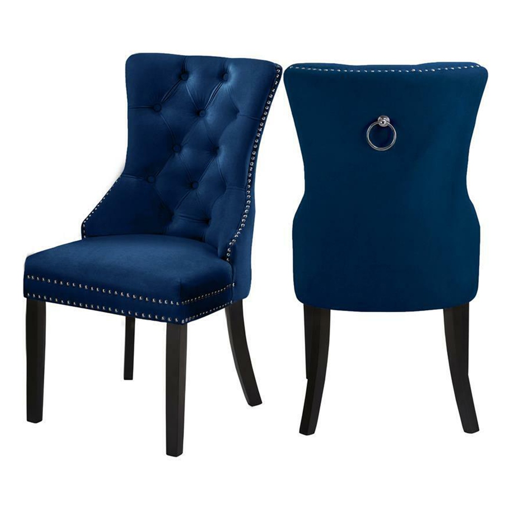 Navy upholstered dining cheap chair