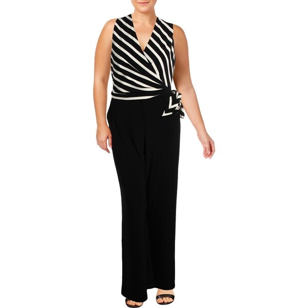 lauren ralph lauren striped jumpsuit
