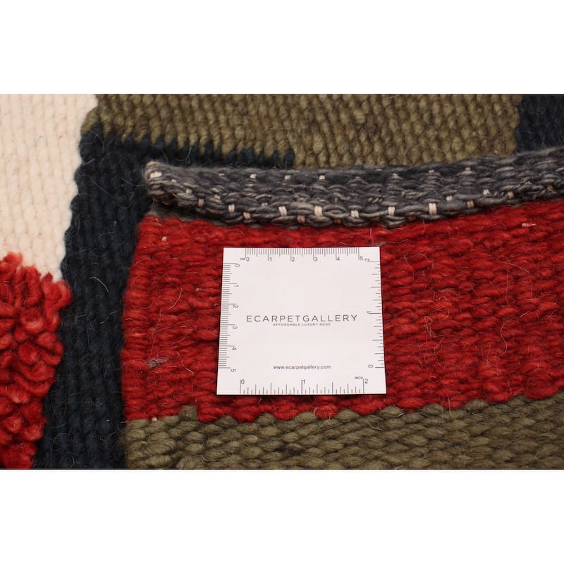 ECARPETGALLERY Braid weave Sienna Red Wool Rug - 5'10 x 7'8