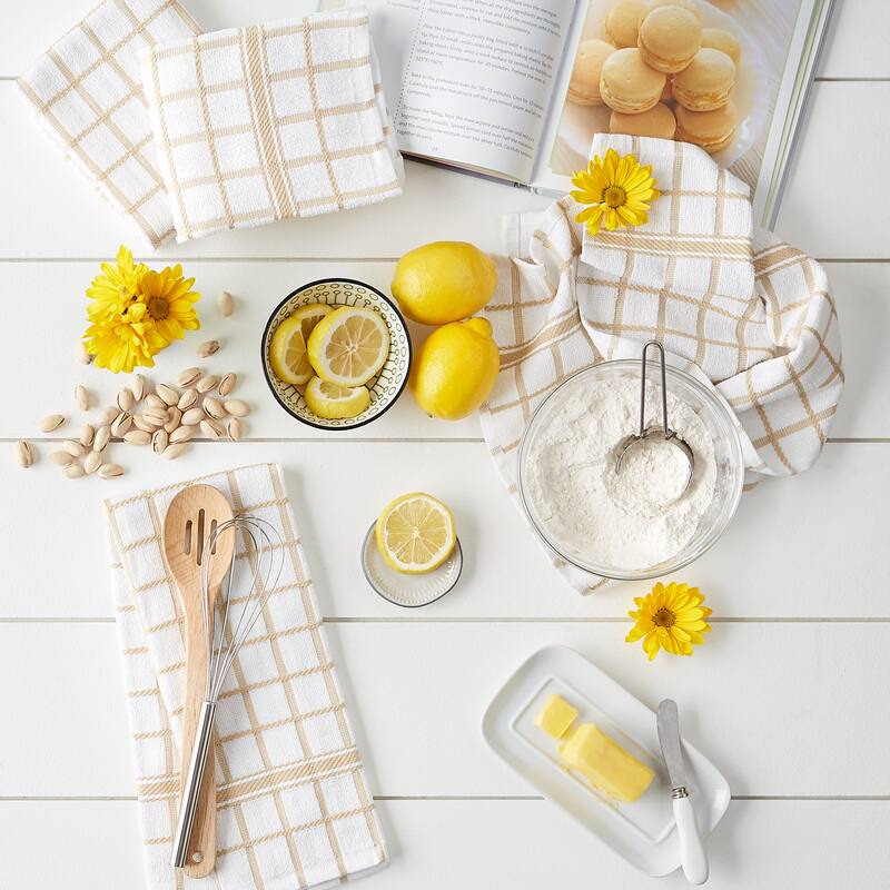 DII Artichoke Windowpane Terry Dishtowel (Set of 4)