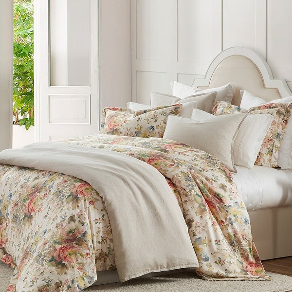 slide 2 of 9, HiEnd Accents Jardin Lyocell Watercolor Floral Chic Casual 3 Piece Comforter Set King