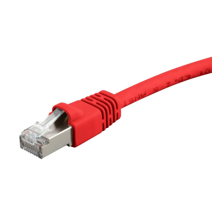 UTP Pure Bare Copper Wire 5-Pack 10G Network Internet Cord 550Mhz Monoprice SlimRun Cat6A Ethernet Patch Cable RJ45 Red 30AWG/ 5ft