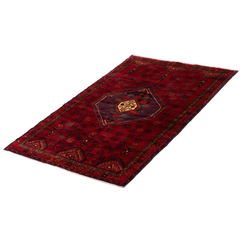 ECARPETGALLERY Hand-knotted Konya Red Wool Rug - 4'3 x 6'7