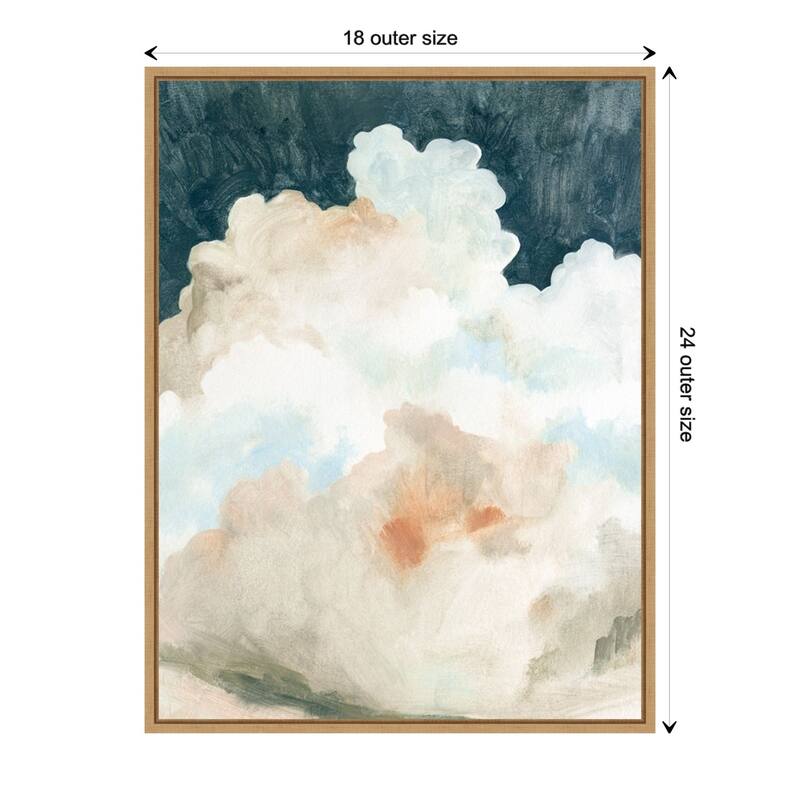 Dark Cumulus Clouds II by Emma Caroline (18 x 24 in.), Framed Canvas Wall Art Print - Sylvie Maple