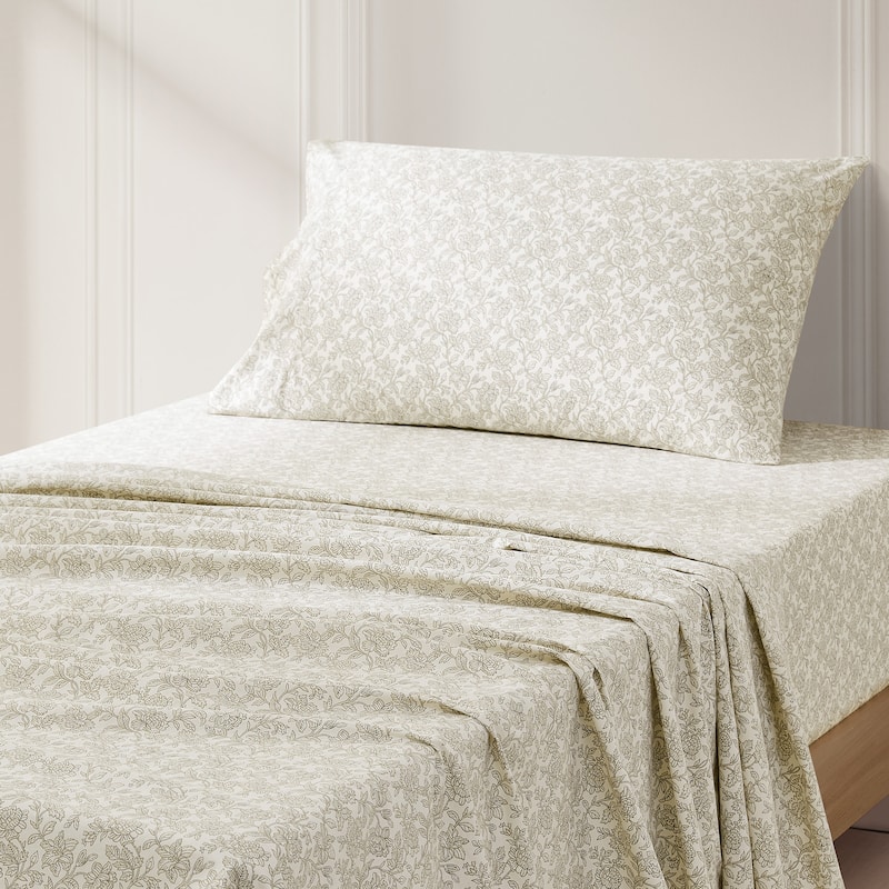 Lush Decor Zara Floral Block Cotton Sheet Set