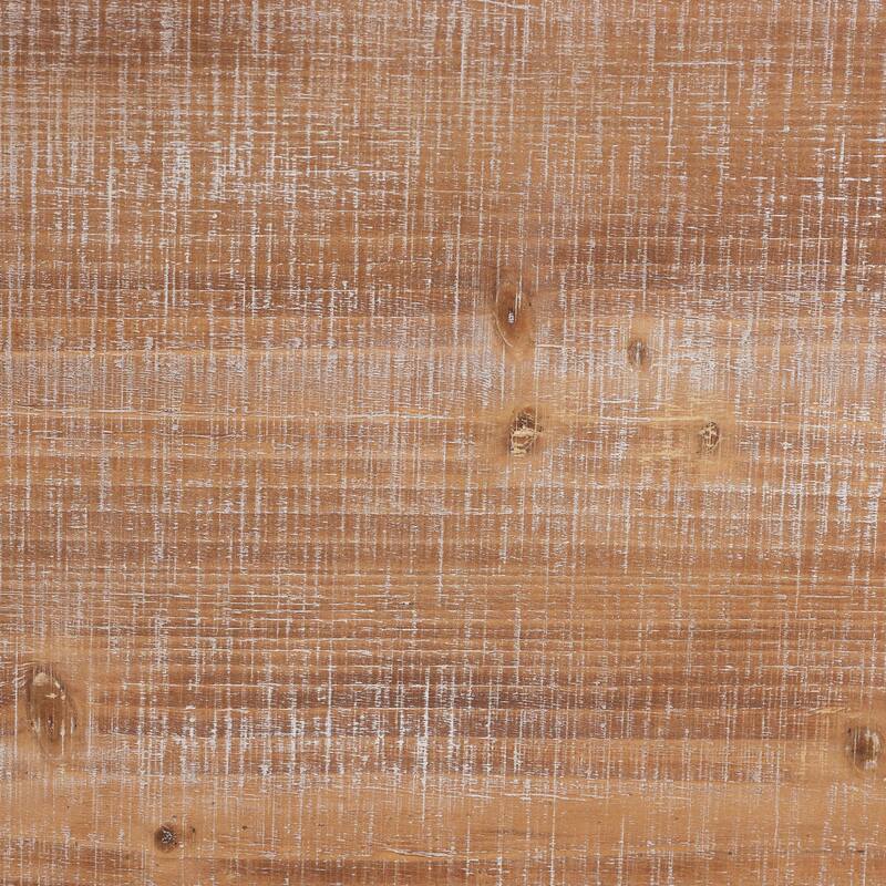 Riquin Distressed Wood Console Table - Carved Wood Accent Table with Floral Motif and Two-Tone Finishing