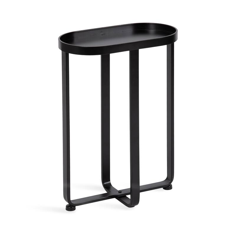 Kate and Laurel Zabel Capsule Metal Side Table - 17x9x24 - Black