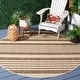 preview thumbnail 112 of 193, SAFAVIEH Courtyard Charmaine Indoor/ Outdoor Waterproof Area Rug 2'7" Round - Brown/Bone