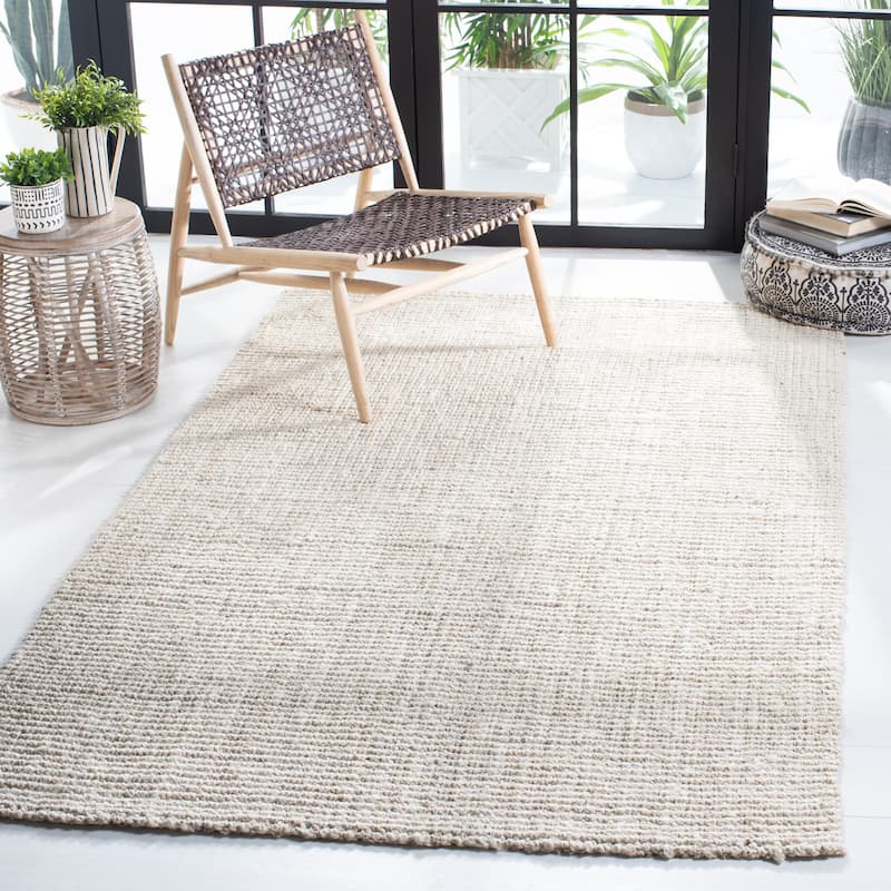 SAFAVIEH Handmade Natural Fiber Beacon Jute Rug - 9' x 12' - Bleach/Ivory - Rectangle