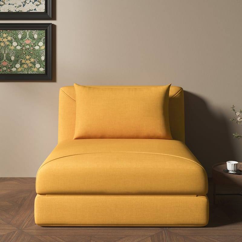 Artdeco Home - Porch & Den Marylee Convertible Chair - Mustard