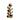 Brown Teak Wood Tree Shaped 8 Bottle Wine Rack