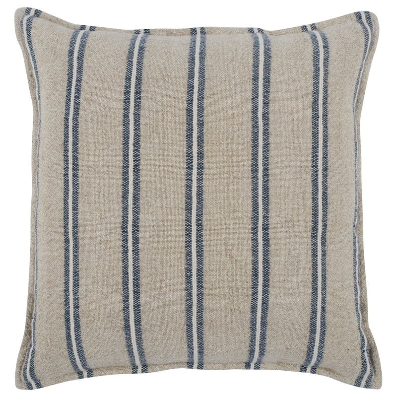 Demi 20" Square Throw Pillow in Natural Blue by Kosas Home