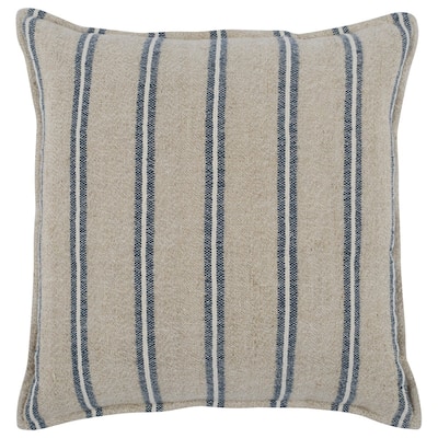 Demi 20" Square Throw Pillow in Natural Blue by Kosas Home