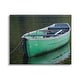 preview thumbnail 1 of 8, Stupell Industries Green Rowboat Canoe Floating Lake Dock Photography Canvas Wall Art, Design by Daphne Polselli 20 x 16