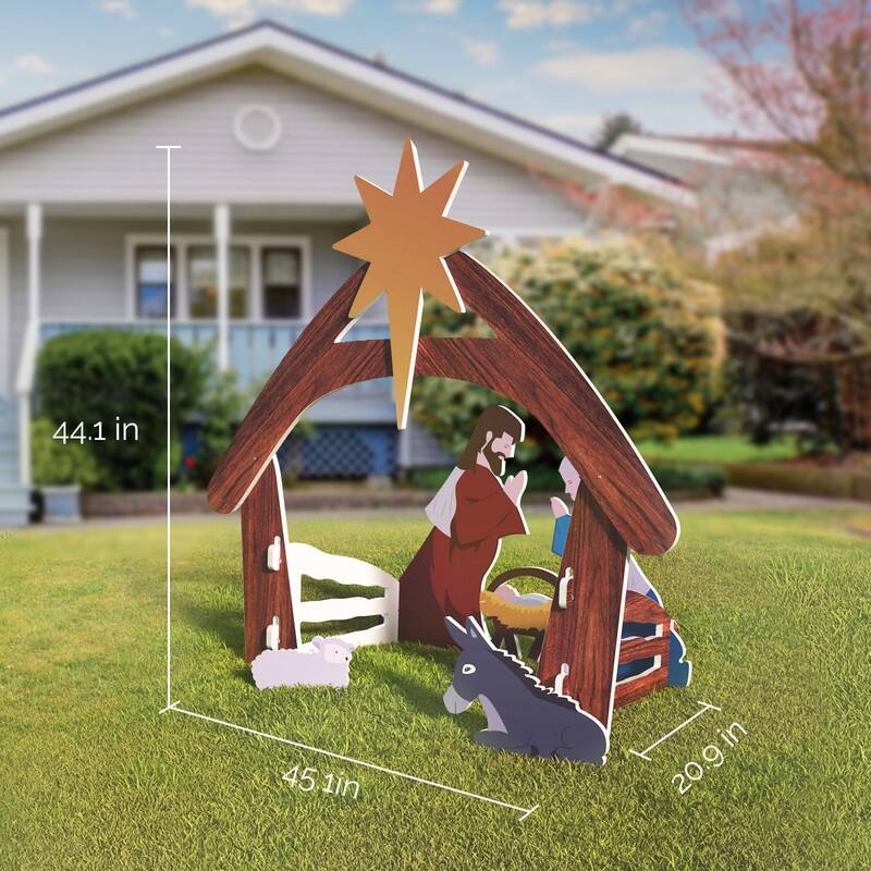PVC Nativity Garden Jesus Decoration - N/A - Plastic