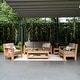 preview thumbnail 17 of 31, Cambridge Casual Logan 5-Piece Teak Patio Conversation Set with Sunbrella Cushion