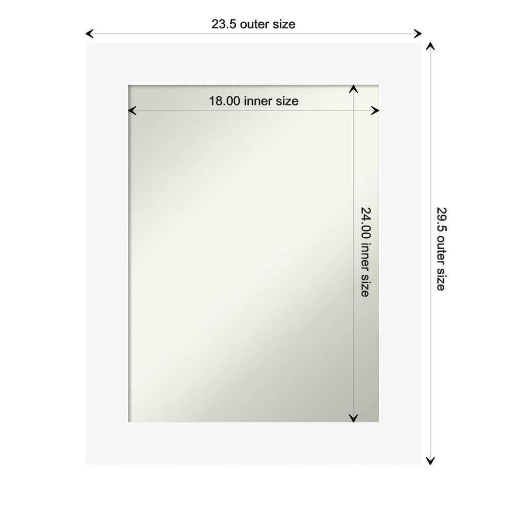 Basic Non-Beveled Wood Framed Wall Mirror