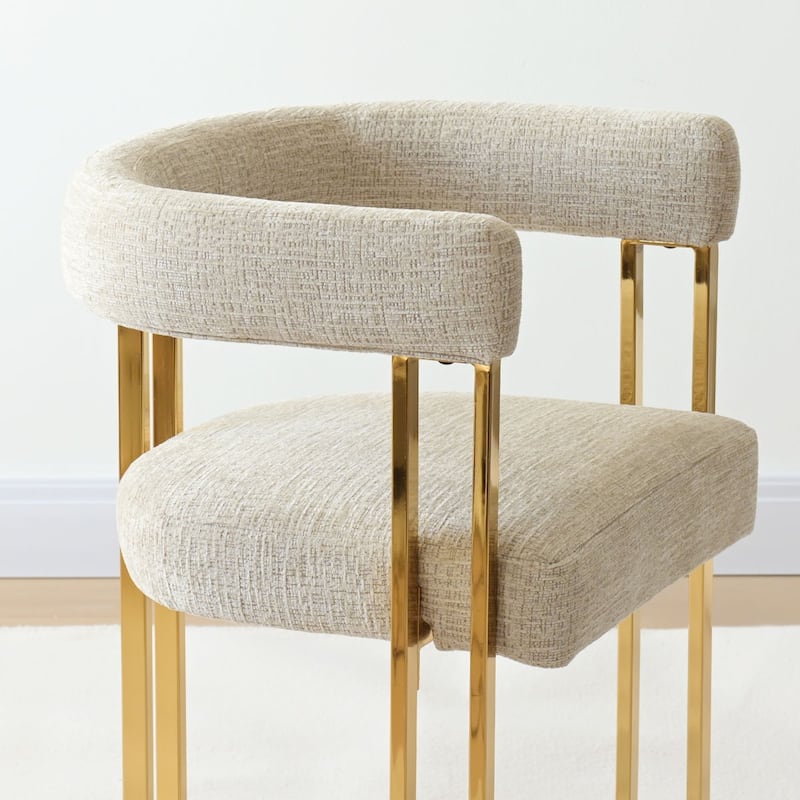 Chenille Upholstered Armchair (Set of 2)